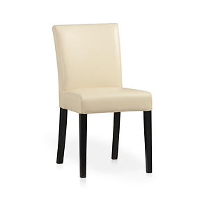 Lowe Ivory Leather Side Chair