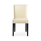Lowe Ivory Leather Side Chair. 20"H seat;