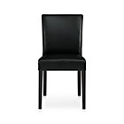 Lowe Onyx Leather Side Chair. 20"H seat;