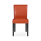 Lowe Persimmon Leather Side Chair. 20"H seat;