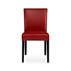 Lowe Red Leather Side Chair. 20"H seat;