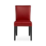 Lowe Red Leather Side Chair