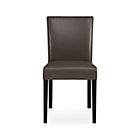 Lowe Smoke Leather Side Chair. 20"H seat;