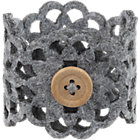 Lulea Grey Napkin Ring.