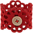 Lulea Red Napkin Ring.