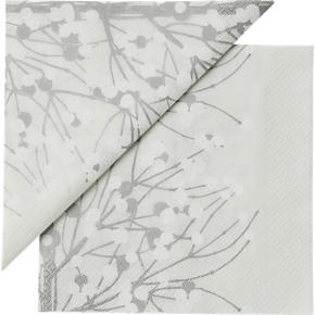 Set of 20 Marimekko Lumimarja White Paper 6.5 Napkins