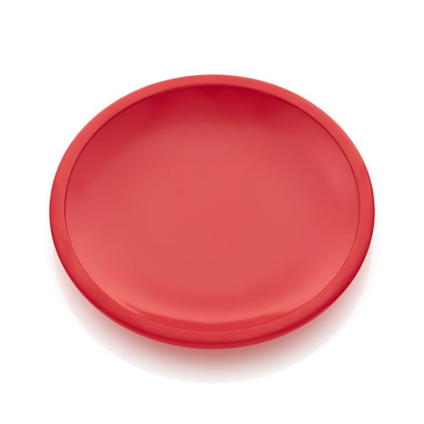 Lunea Melamine Red Appetizer Plate Crate and Barrel