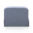 Luxe Slipcovered Glider Ottoman.