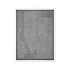 Map In Grey New York Print.