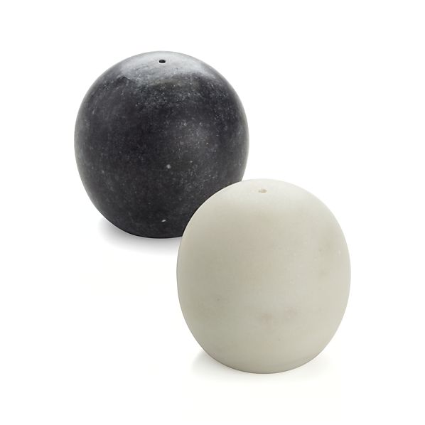 Marble Salt and Pepper Shakers Crate and Barrel
