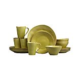 Marin Green 16-Piece Dinnerware Set