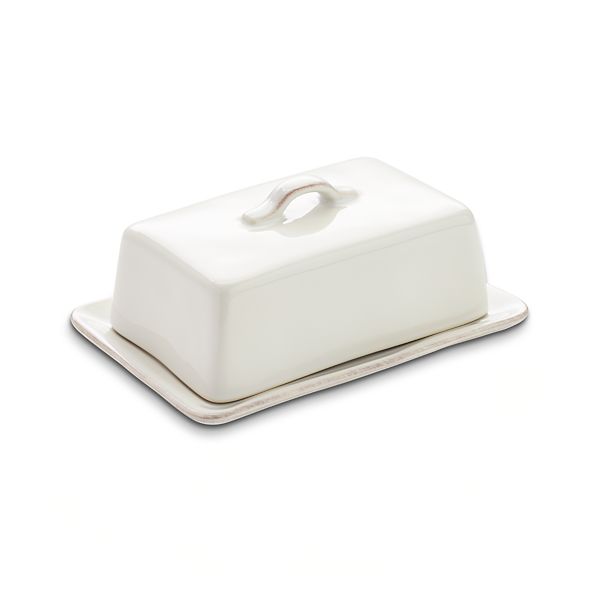 Marin White Covered Butter Dish Crate and Barrel