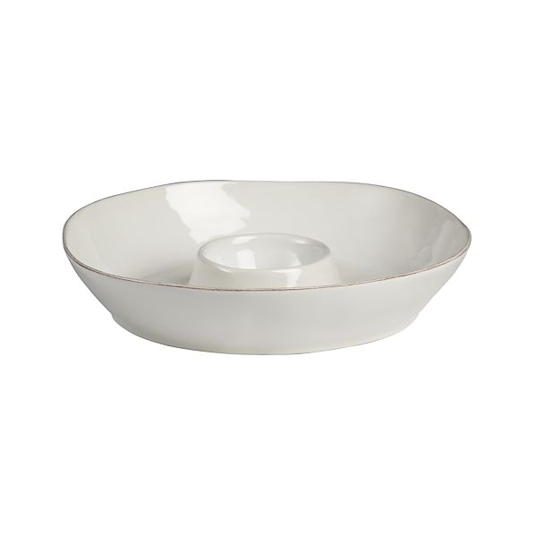 Marin White Chip and Dip Crate and Barrel