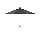 9' Round Sunbrella® Charcoal Umbrella with Black Frame