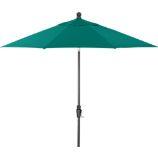 9' Round Sunbrella® Harbor Blue Umbrella with Black Frame