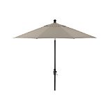 9' Round Sunbrella® Stone Umbrella with Black Frame