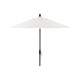 9' Round Sunbrella® White Sand Umbrella with Black Frame