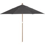 9' Round Sunbrella® Charcoal Umbrella with Eucalyptus Frame