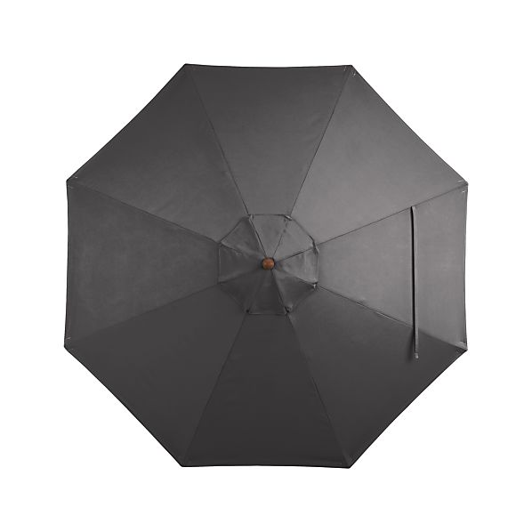 9' Round Sunbrella ® Charcoal Umbrella Canopy in Patio Umbrellas