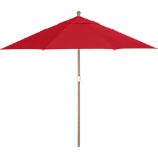 9' Round Sunbrella® Chili Pepper Umbrella with Eucalyptus Frame
