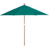 9' Round Sunbrella® Harbor Blue Umbrella with Eucalyptus Frame