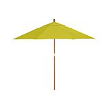 9' Round Sunbrella® Sulfur Umbrella with Eucalyptus Frame