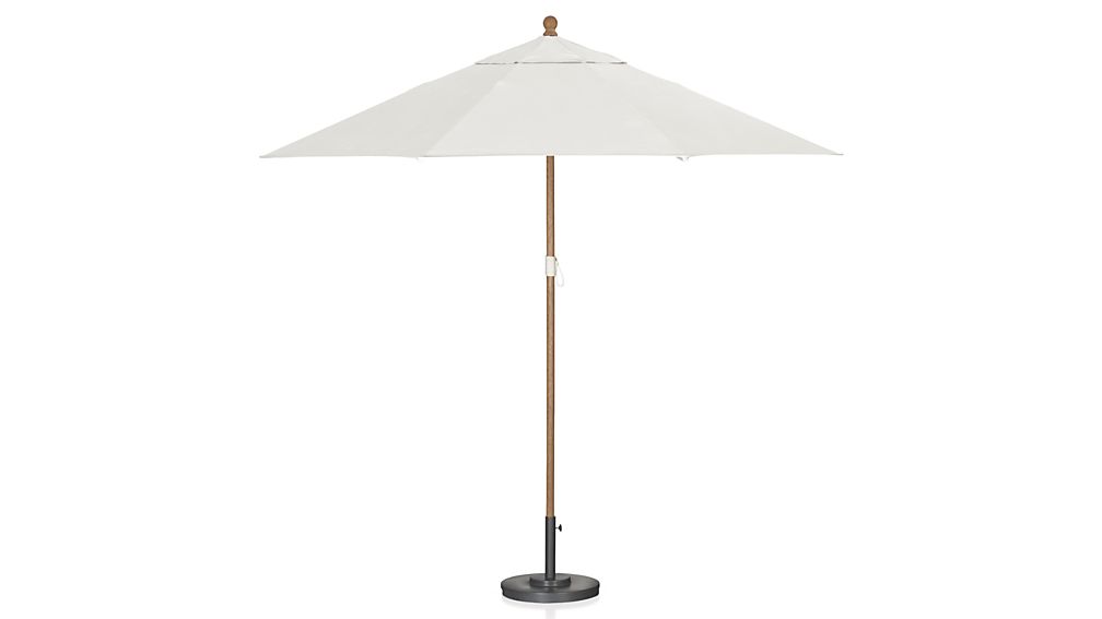 9' Round Sunbrella ® White Sand Umbrella Cover in Umbrellas Crate and