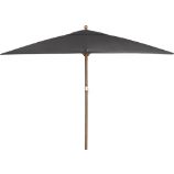 Rectangular Sunbrella® Charcoal Umbrella with Eucalyptus Frame