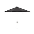 9' Round Charcoal Tilt Umbrella. (1.5"dia. silver pole);