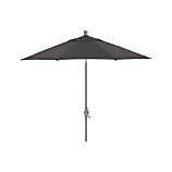 9' Round Sunbrella® Charcoal Umbrella with Silver Frame