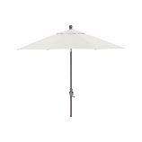 9' Round Sunbrella® White Sand Umbrella with Silver Frame