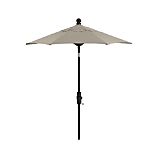 6' Round Sunbrella® Stone High Dining Umbrella with Black Frame