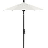 6' Round Sunbrella® White Sand High Dining Umbrella with Black Frame
