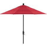 9' Round Sunbrella® Red Tonal Stripe Umbrella with Black Frame