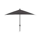 Rectangular Sunbrella® Charcoal Umbrella with Black Frame
