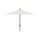 Rectangular Sunbrella® White Sand Umbrella with Black Frame
