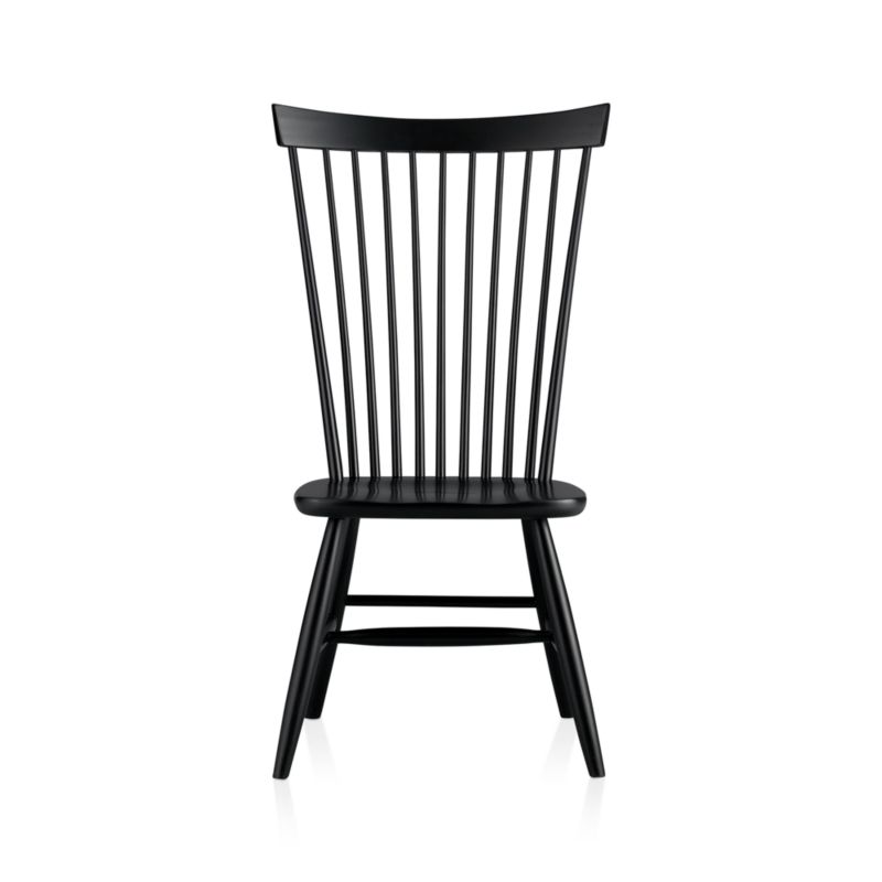Marlow II Black Wood Dining Chair in Dining Chairs Crate and Barrel