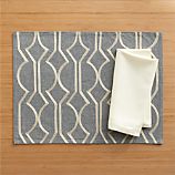 Martini Placemat and Sateen Ivory Napkin