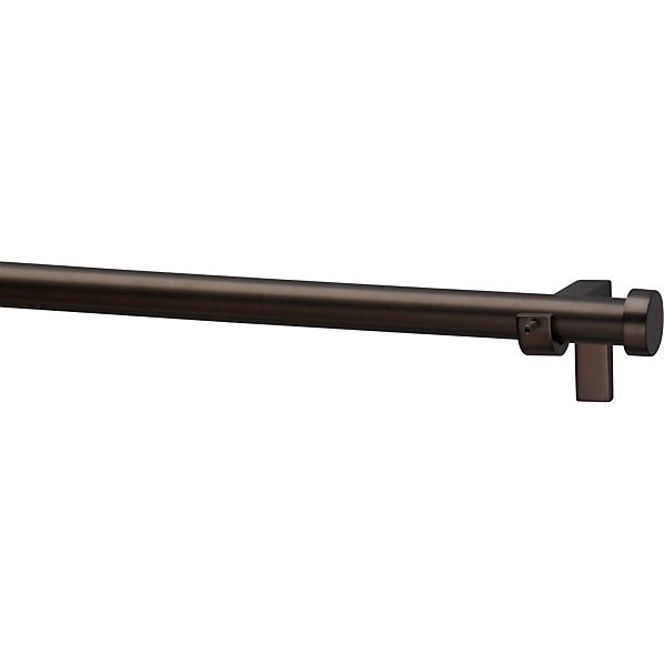 Matte Bronze .75"x28"48" Curtain Rod Set Crate and Barrel