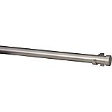 Matte Nickel 1.25"x28"–48" Curtain Rod Set