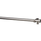 .75"dia.x28"–48" Matte Nickel Rod Set: one rod, two finials and two brackets.