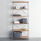 MAX Chrome 6-Shelf Unit with Wood Shelves.