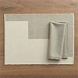 Maya Natural Placemat and Cotton Taupe Napkin