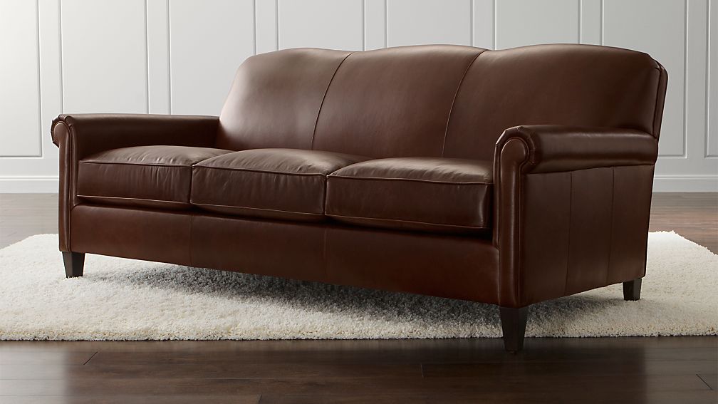 McAllister Leather Sofa Gordon Crate and Barrel