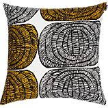 Marimekko Mehiläispesä Yellow and White 20" Pillow