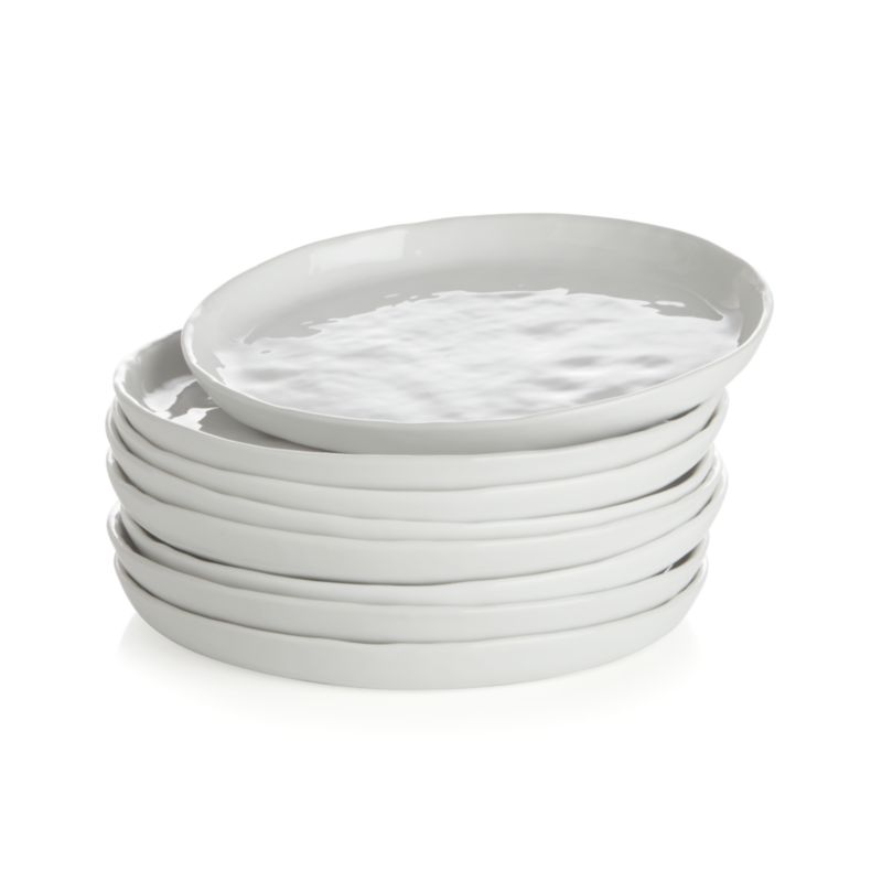 Set of 8 Mercer Appetizer Plates Crate and Barrel