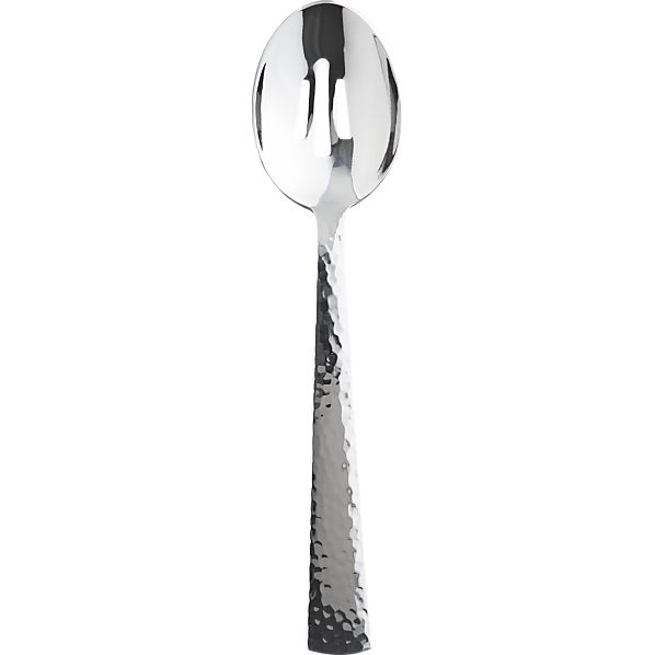 Mesa Pierced Serving Spoon in Flatware Patterns Crate and Barrel