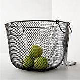 Large Black Mesh Bin with Handles