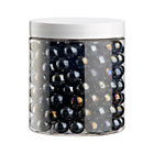 Metallic Black Marbles. 2 lb. jar.