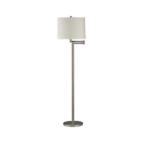Metro II Brushed Nickel Swing Arm Floor Lamp